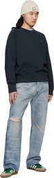 Maison Kitsuné Navy Bold Fox Head Patch Oversize Sweatshirt
