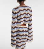 Bananhot Miana open-knit cotton-blend crop top
