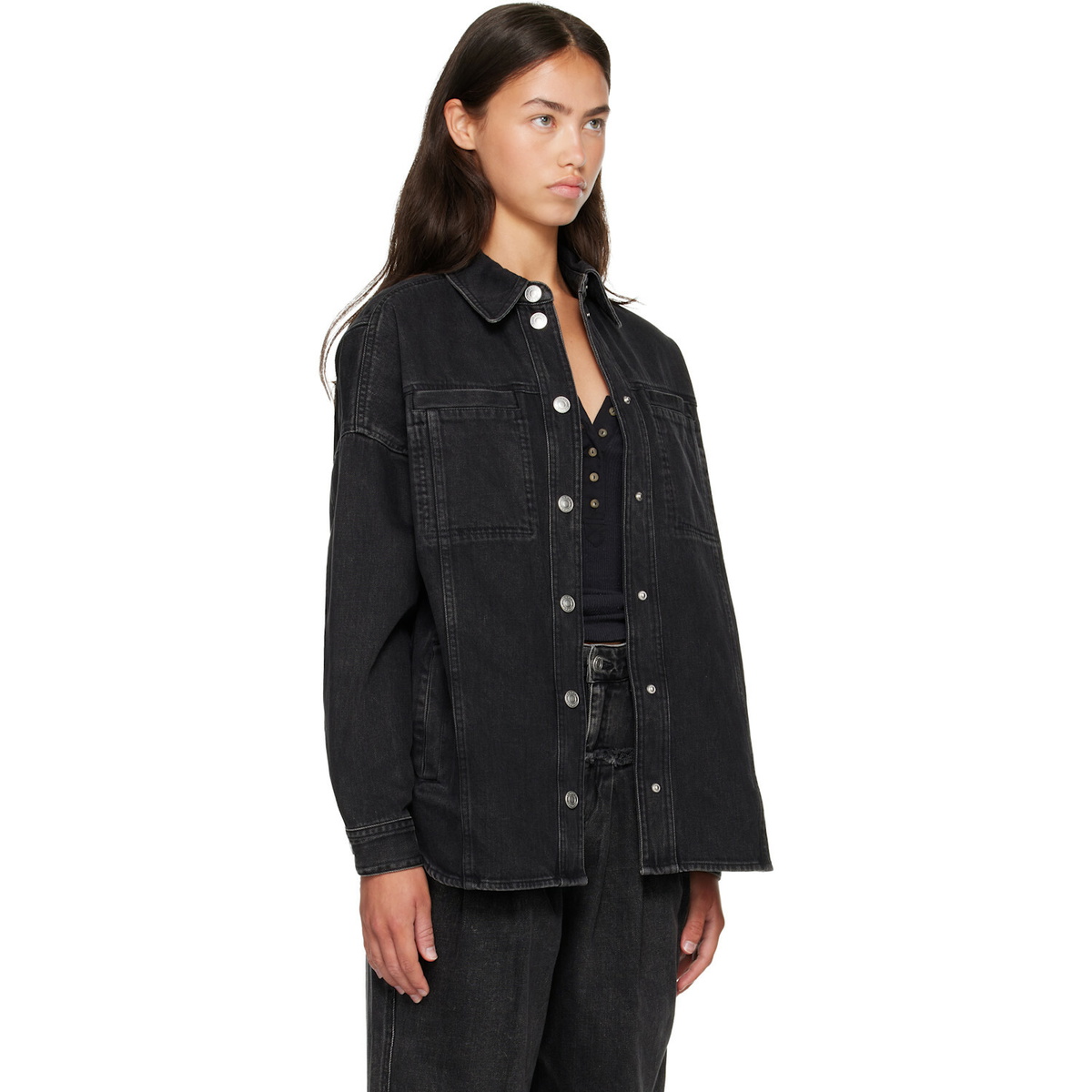 Isabel Marant Etoile Black Imana Denim Jacket