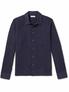 Richard James - Striped Linen-Seersucker Shirt - Blue