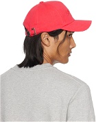 Balmain Red Embroidered Cap