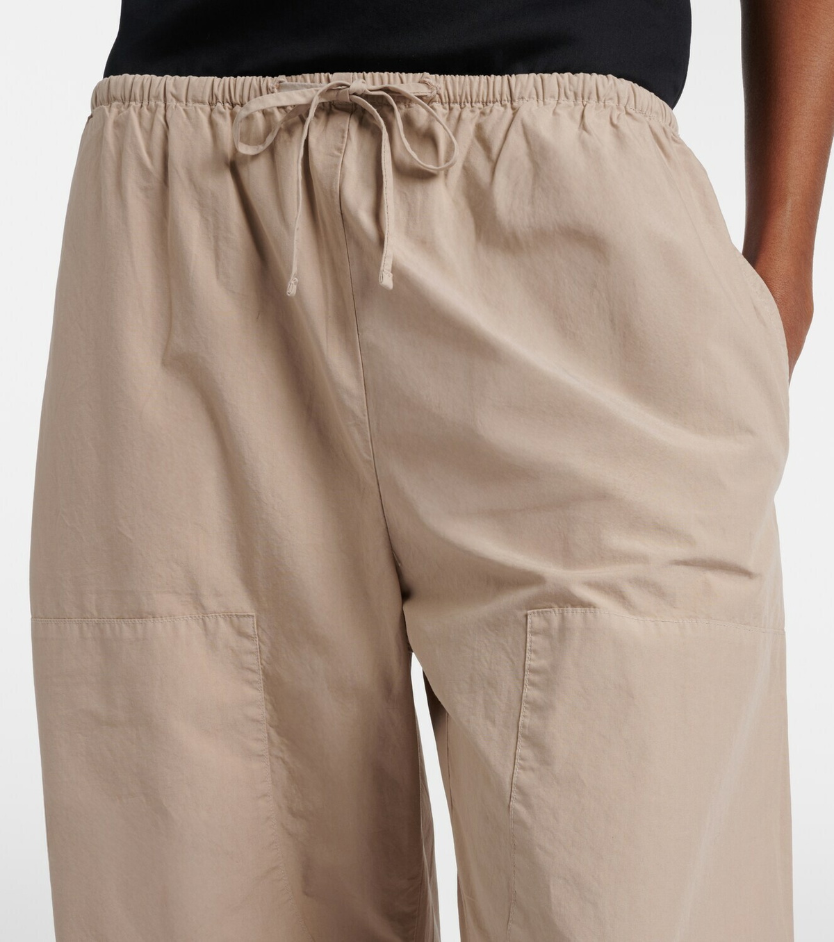 Leset Kyoto cotton cropped wide-leg pants