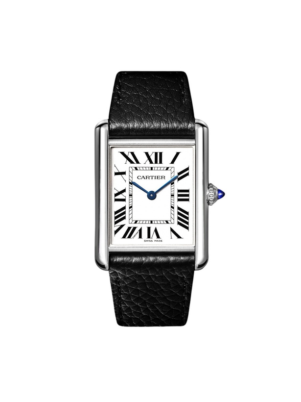 Photo: Cartier - Tank Must de Cartier SolarBeat™ 33.7mm stainless steel and leather watch
