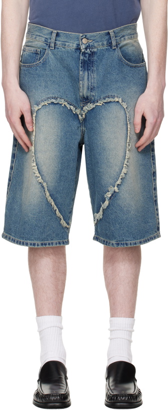 Photo: Carne Bollente Blue 'The Love' Denim Shorts