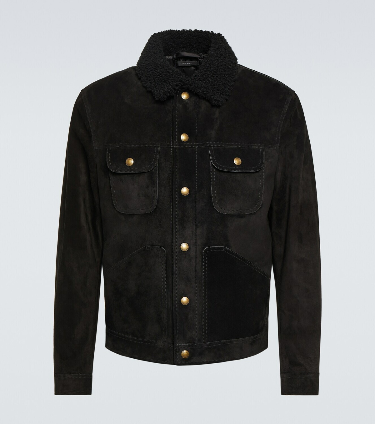 Tom Ford Shearling-trimmed suede jacket TOM FORD