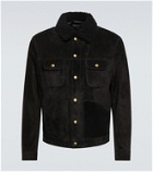 Tom Ford Shearling-trimmed suede jacket