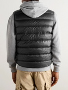 Moncler - Gui Slim-Fit Logo-Appliquéd Quilted Shell Down Gilet - Gray