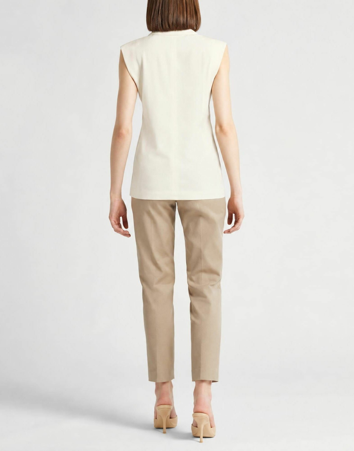 Jucca Womens Tailored Vest in Beige