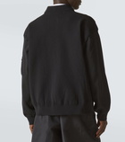 Comme des Garçons Homme Knitted jersey bomber jacket