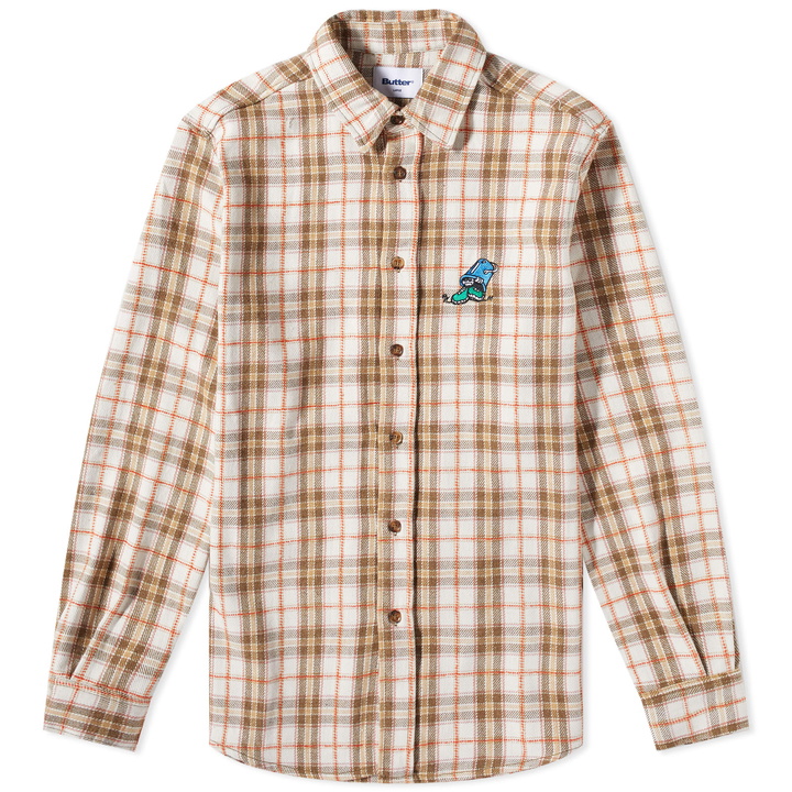 Photo: Butter Goods Men's Bucket Plaid Shirt in Brown