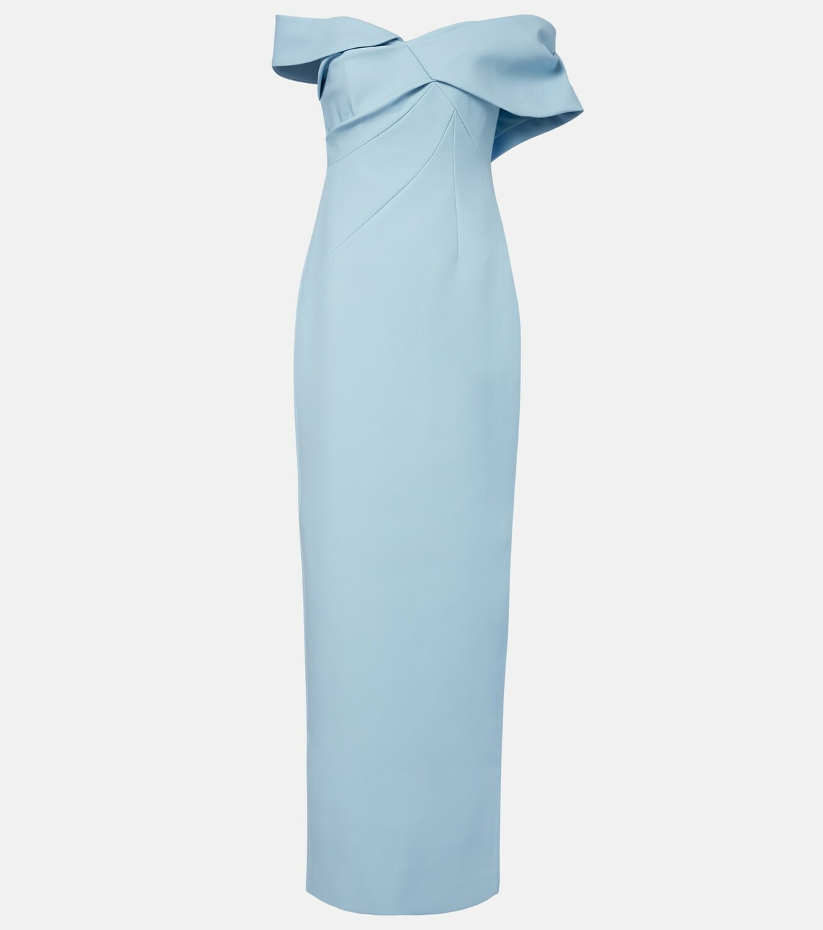Rachel Gilbert Maddie draped off-shoulder crêpe gown Rachel Gilbert