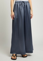BY Malene Birger Clorella Wide-leg Satin Trousers Blue