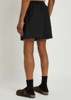 Mki Miyuki Zoku Washed Cotton-blend Short Black