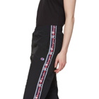 Champion Reverse Weave Black Logo Tape Track Pants