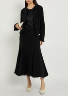Gabriela Hearst Patterson Wool and Cashmere-blend Midi Skirt Black