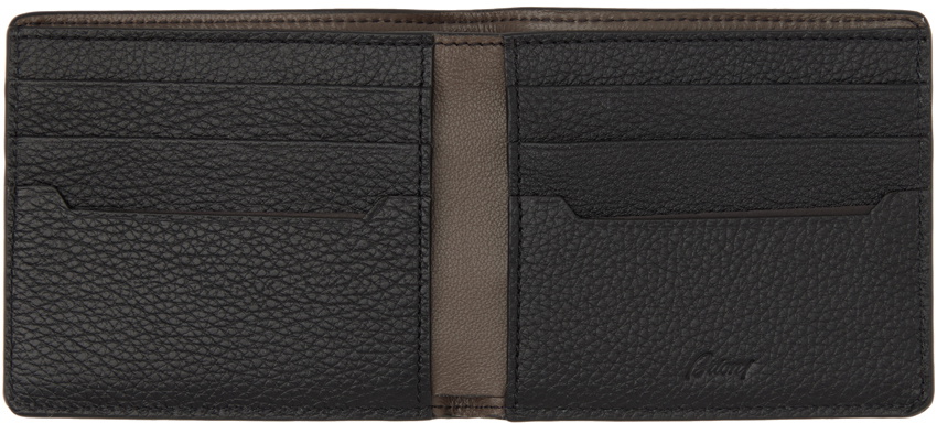 Brioni Black Leather Wallet Brioni