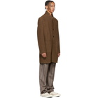 Boss Brown Wool Sergio Coat