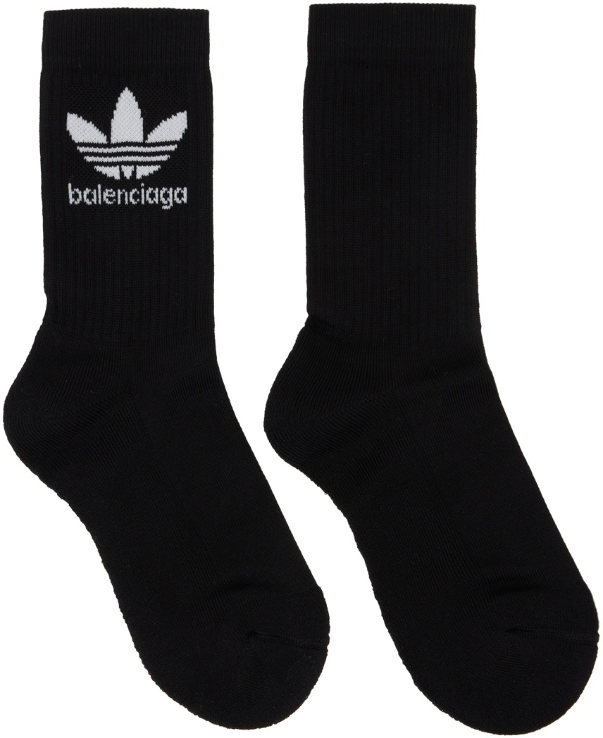 Balenciaga Black Adidas Edition Logo Socks Balenciaga