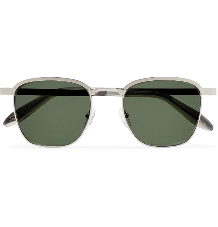 Photo: Moscot - Mish Square-Frame Silver-Tone and Acetate Sunglasses - Silver