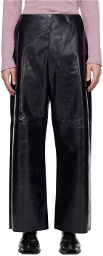 Gabriela Coll Garments SSENSE Exclusive Navy No.249 Leather Pants