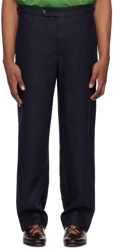 Photo: Bode Navy Suiting Trousers