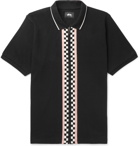 Stüssy - Julian Intarsia Cotton-Piqué Polo Shirt - Black