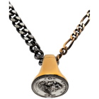 Alexander McQueen Silver and Gold Ring Necklace