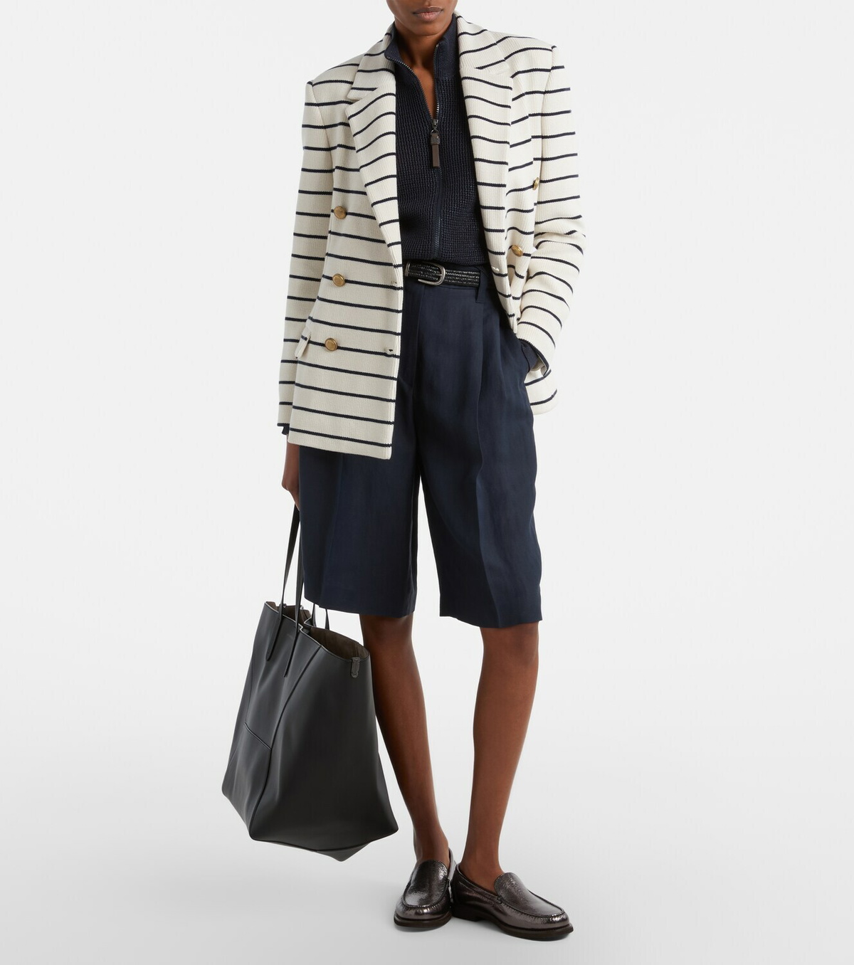 Brunello Cucinelli Monili twill Bermuda shorts