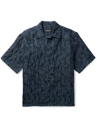 A-COLD-WALL* - Camp-Collar Organza-Jacquard Shirt - Gray