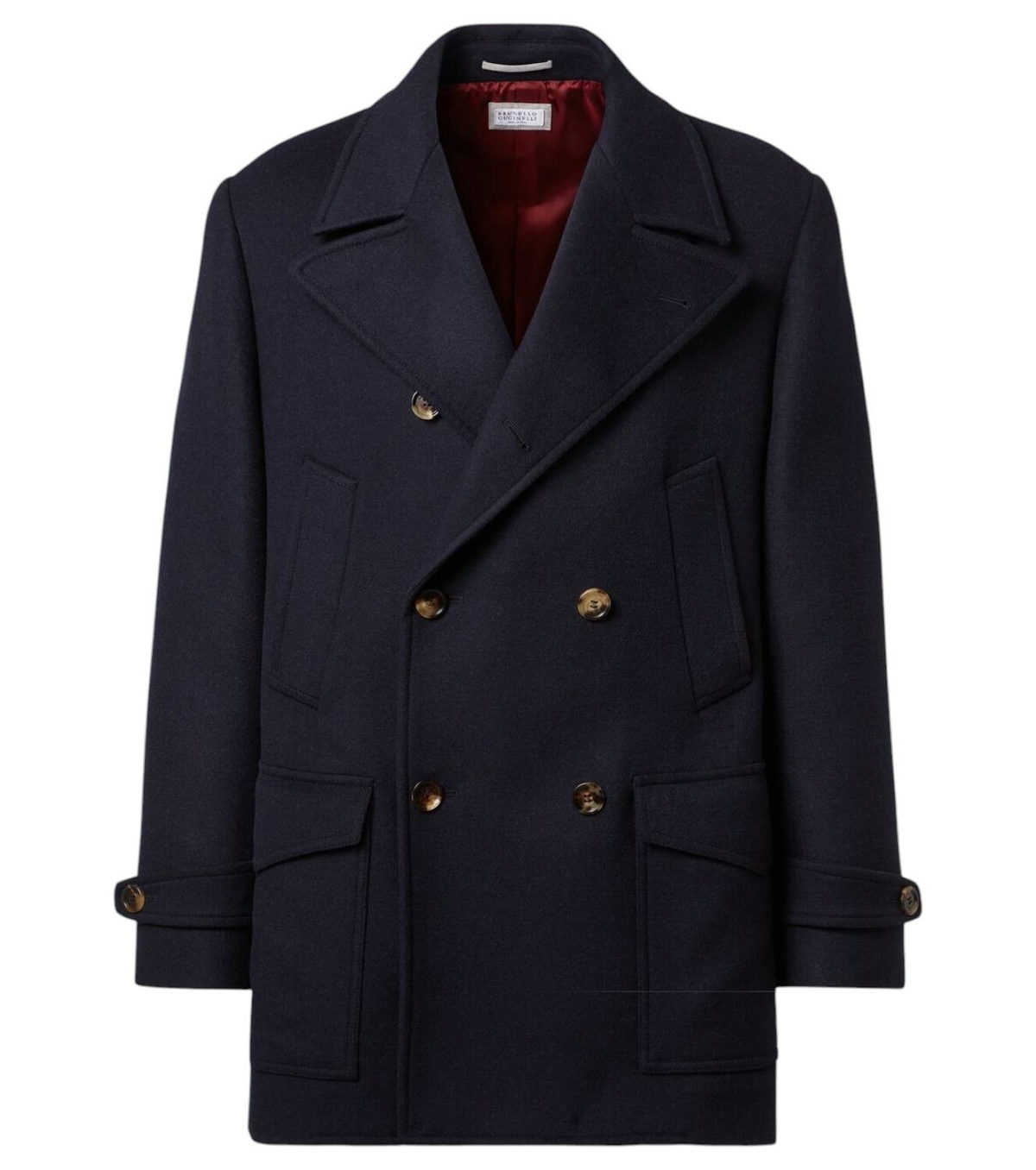 BRUNELLO CUCINELLI ネイビー ジャケット シルク混 48