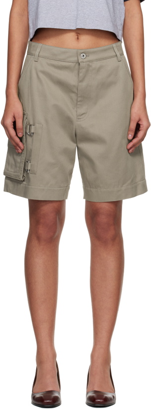Photo: Off-White Beige Co Gab Pocket Shorts