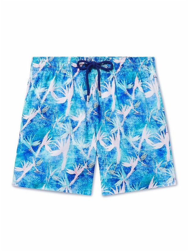 Photo: Vilebrequin - Paradise Printed Recycled-Shell Swim Shorts - Blue