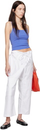 Gil Rodriguez White 'The Lou' Lounge Pants