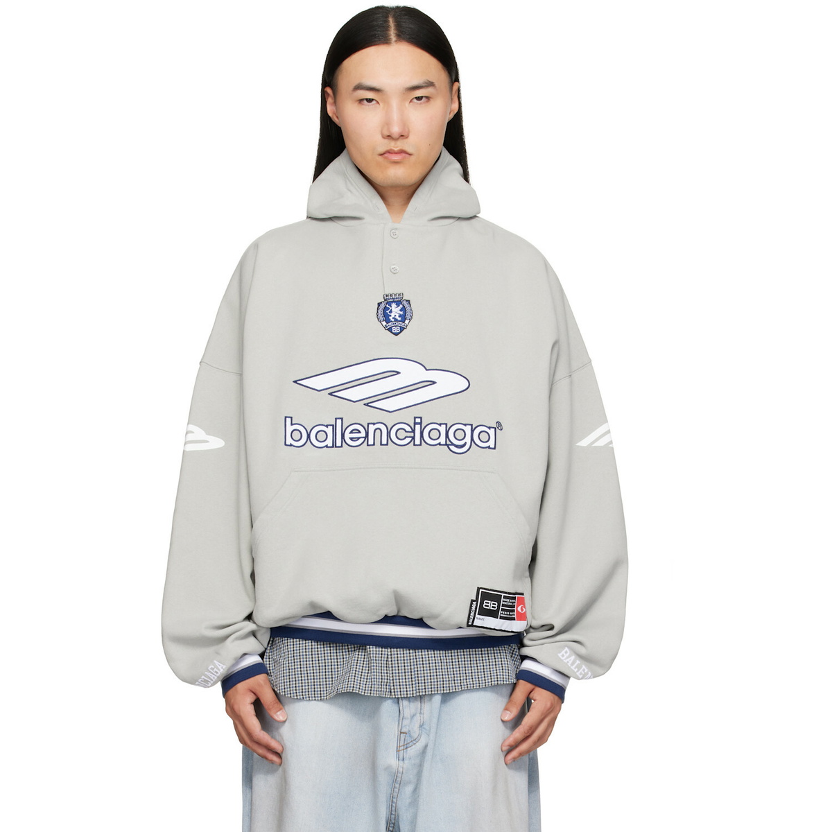 Balenciaga Gray Polo Hoodie