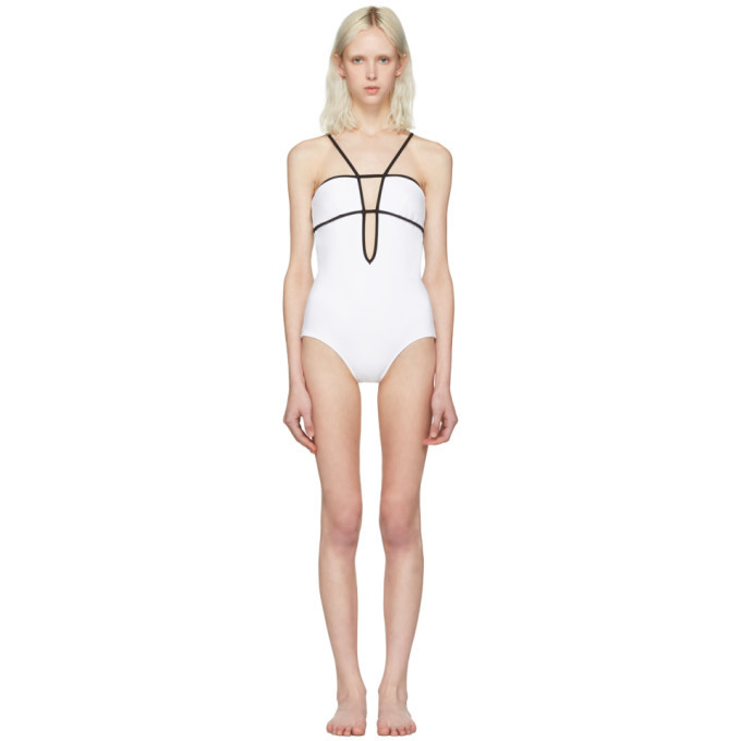 Araks White and Black Harlow Swimsuit Araks