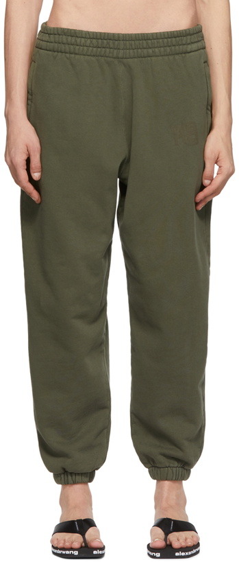 Photo: alexanderwang.t Green Cotton Lounge Pants