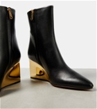 Chloé Rebecca leather wedge ankle boots