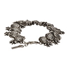 Saint Laurent Silver Pineapple Link Bracelet