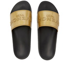 Givenchy Men's Tonal Logo Slide Sandal in Black/Gold