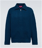 The Elder Statesman - Plait cashmere zip-up sweater