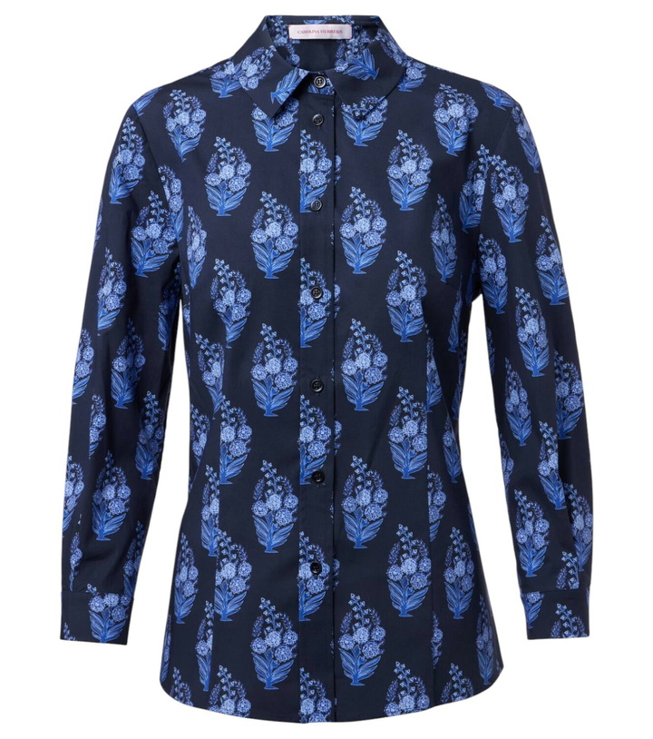 Photo: Carolina Herrera Icon floral cotton-blend shirt