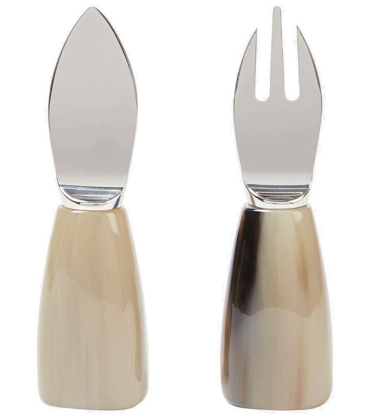 Photo: Brunello Cucinelli Horn cheese knife set