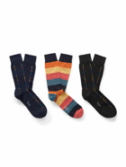 Paul Smith - Three-Pack Stretch-Cotton Blend Socks