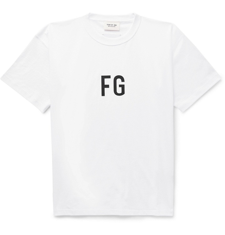 Photo: Fear of God - Logo-Print Cotton-Jersey T-Shirt - White