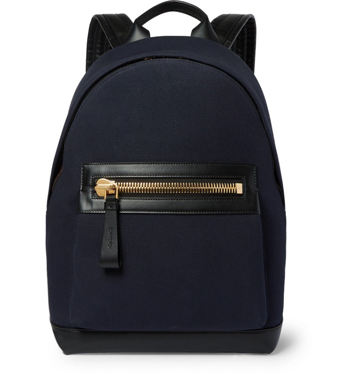 Photo: TOM FORD - Canvas and Leather Backpack - Blue