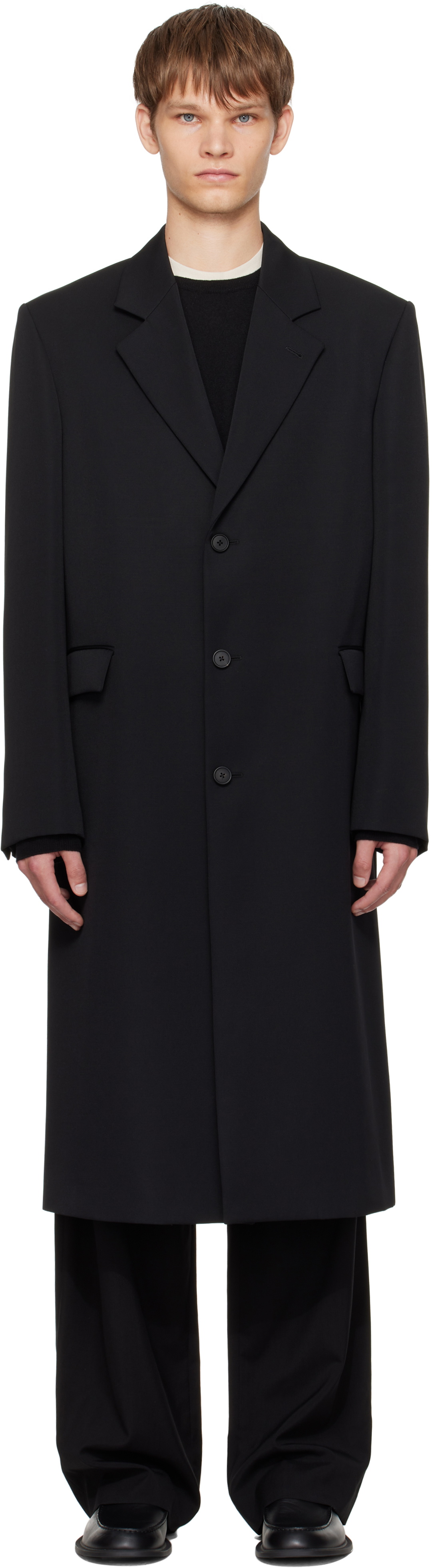 The Row Black Compa Coat The Row