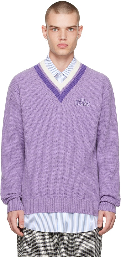 Photo: Manors Golf Purple 'The Open' Sweater