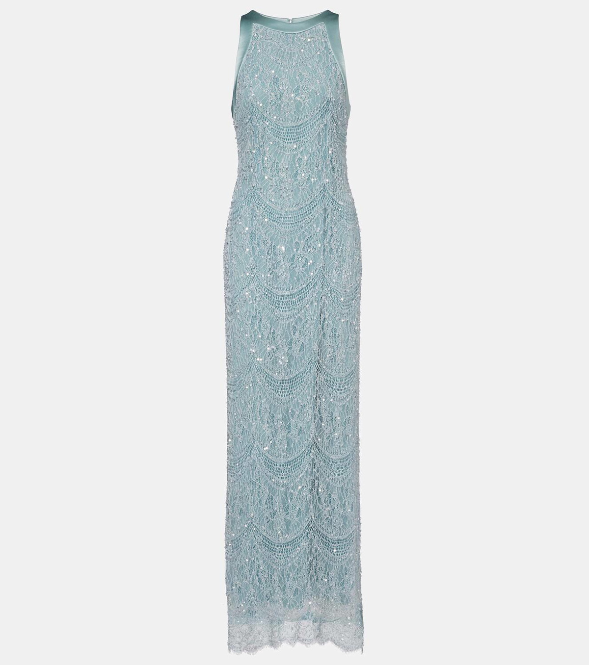 Costarellos Lenia beaded lace gown