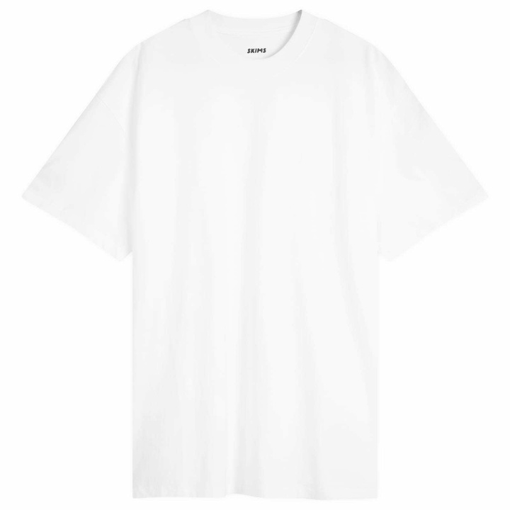Photo: SKIMS Men's T-Shirt in Chalk