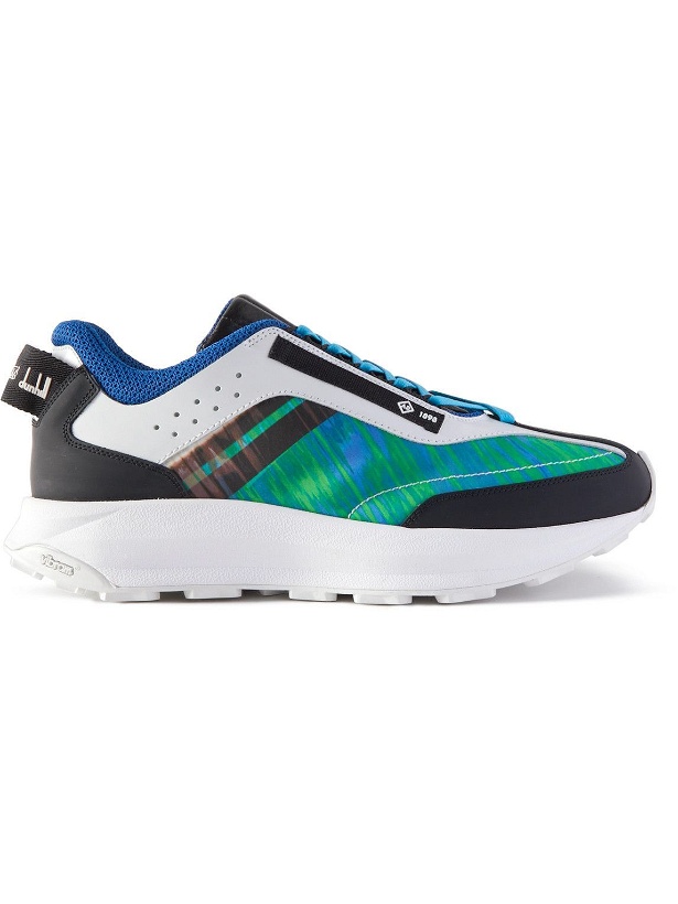 Photo: Dunhill - Aerial Ec Runner Suede-Trimmed Leather Sneakers - Blue